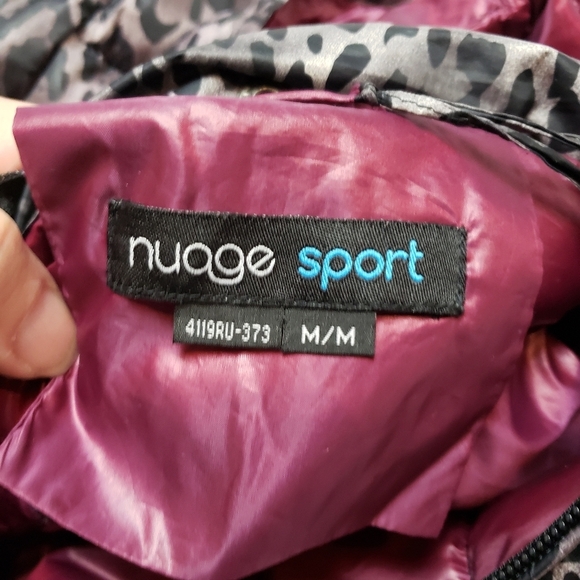 Down puffer jacket with hood 🐆 Leopard Print - Nuage Sport - Medium - Picture 4 of 10